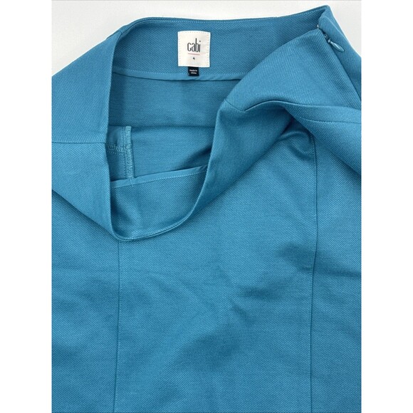 Cabi Sigourney Pencil Skirt Teal‎ Blue Size 4 Style 3220 Stretch Career - Picture 4 of 9